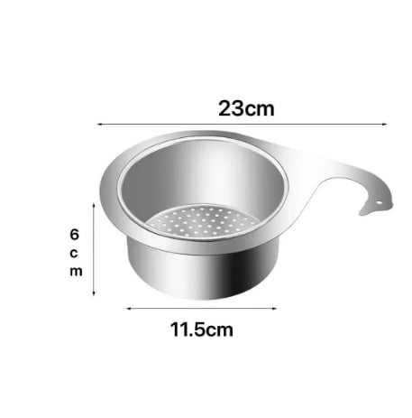 Stainless Steel Swan Sink Strainer Basket-No Drilling & Fit All Sinks!