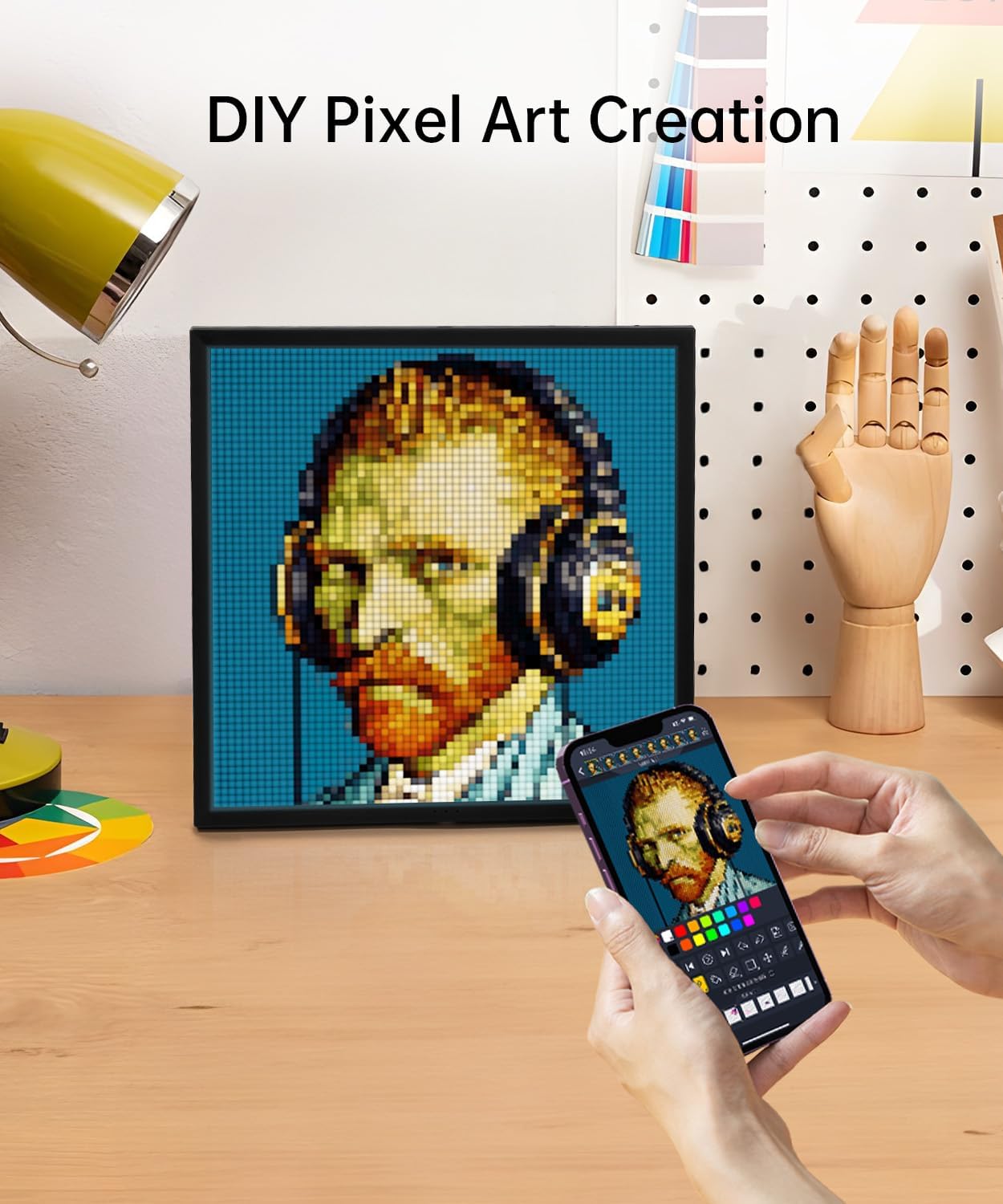 64x64 LED Pixel Art Display Frame