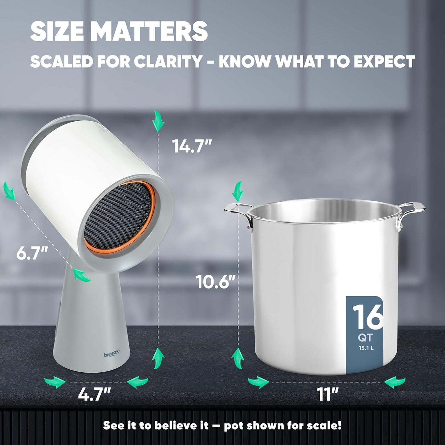 Compact Portable Range Hood - Powerful 3-Speed, Low Noise, Multi-Layer Filtration with Large Oil Cup