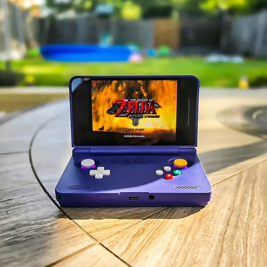 Retro Pocket Flip-Style Game Console - 5.5-inch AMOLED Screen