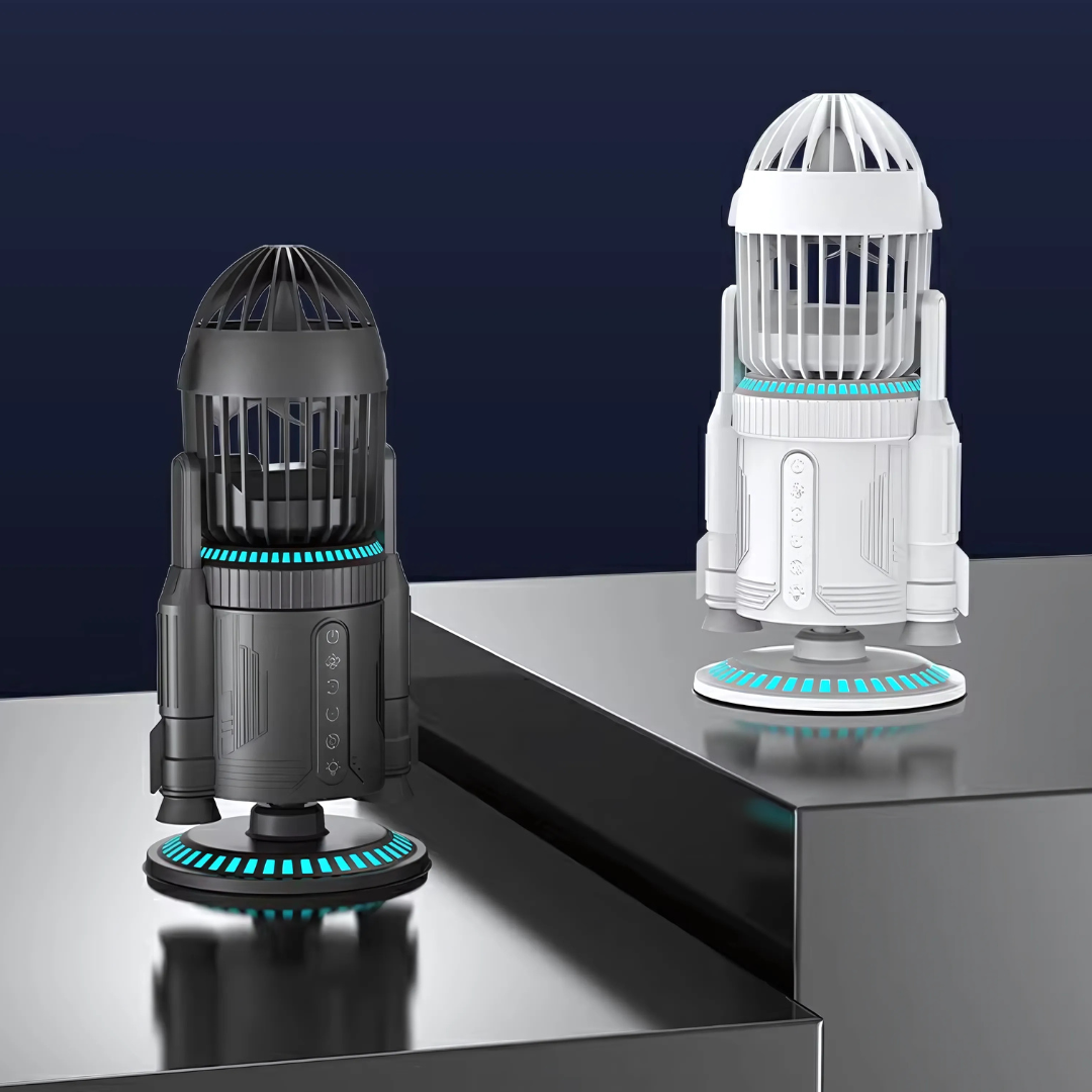 🚀 RGB Rocket Circulator Fan