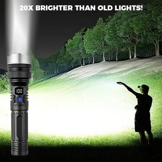 Multi-function Zoomable Super Bright Power Bank Flashlight