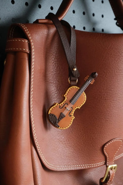 Crafted Leather Violin & Cello Keychain🎻