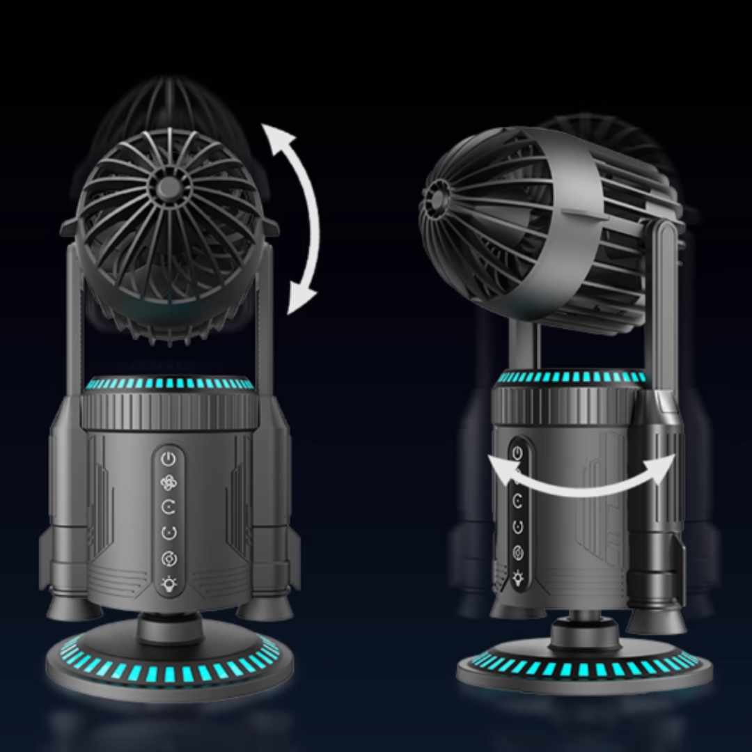 🚀 RGB Rocket Circulator Fan